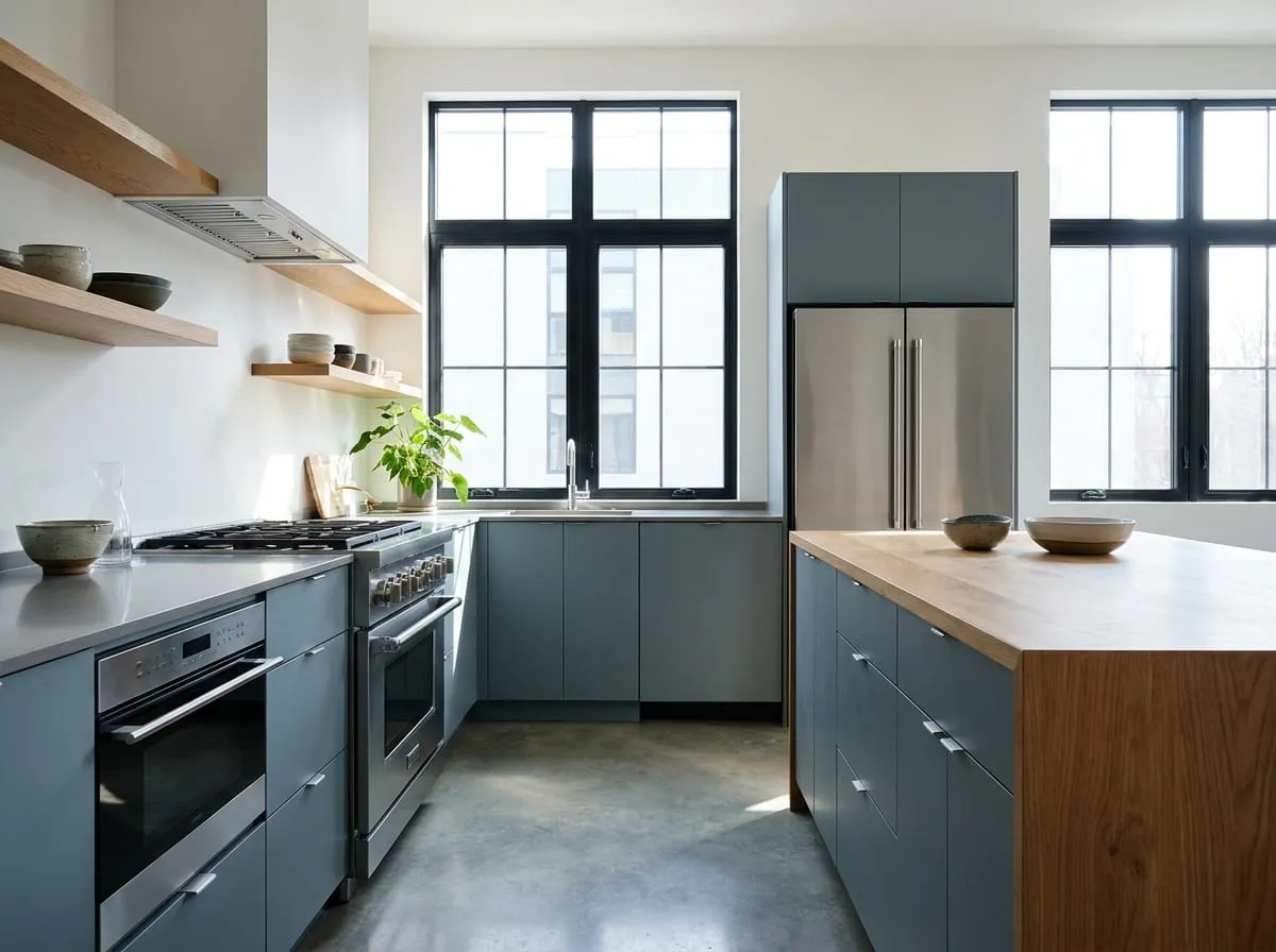 A replaced appliance being settled into a restored home.